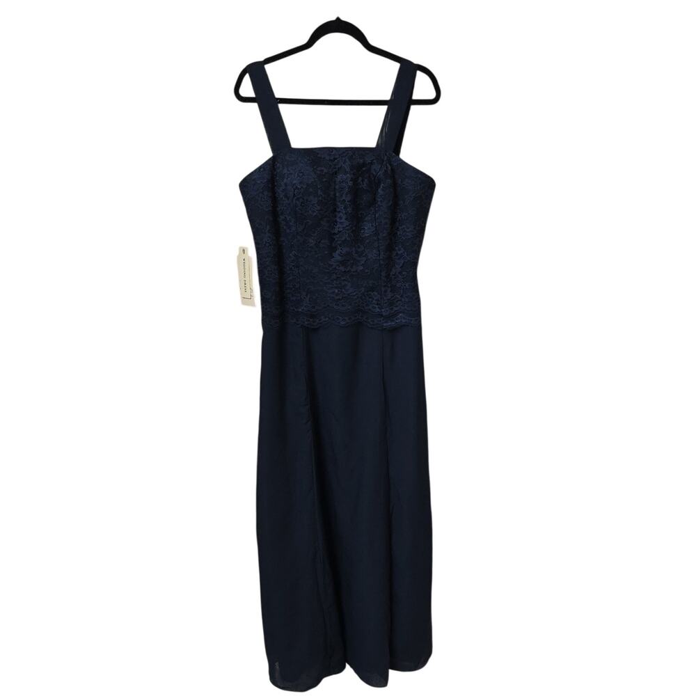 Navy Blue Lace and Chiffon Mother of The Bride Wedding Dress Formal Dress NWT